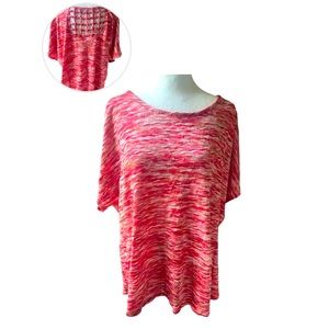 Women’s Plus Size 2X | Dress Barn Red Lightweight Top With Crisscross Back